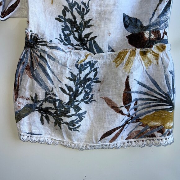 Francesca Bettini Boho Floral Print Open Front Kimono Cardigan Lace Trim OSFM - Picture 9 of 9